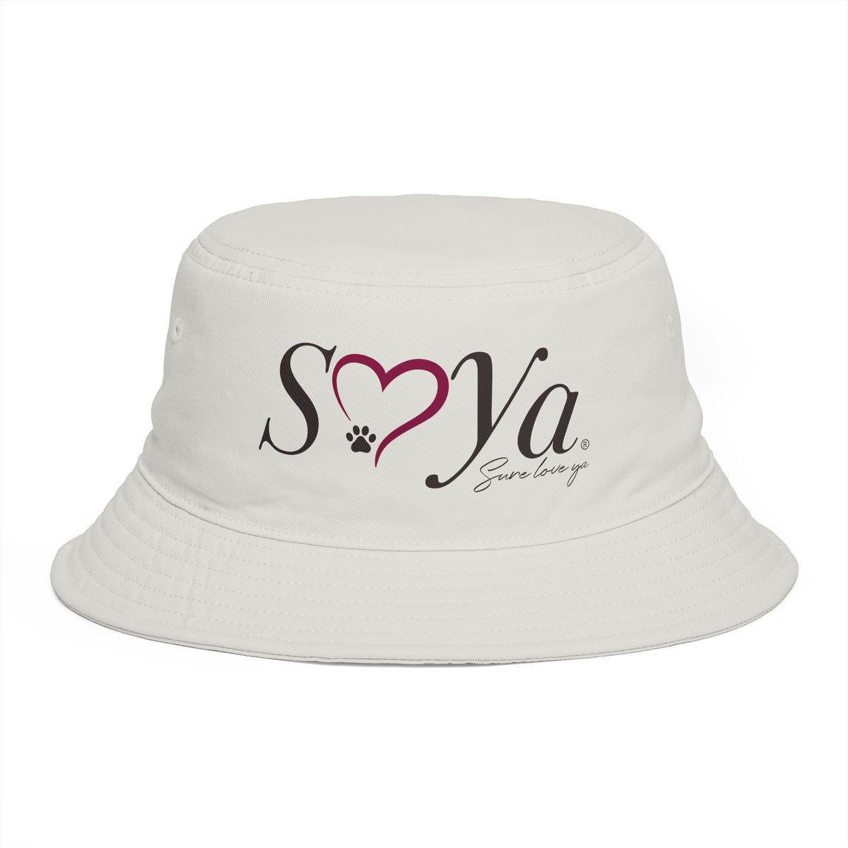 Script Logo Embroidered Bucket Hat